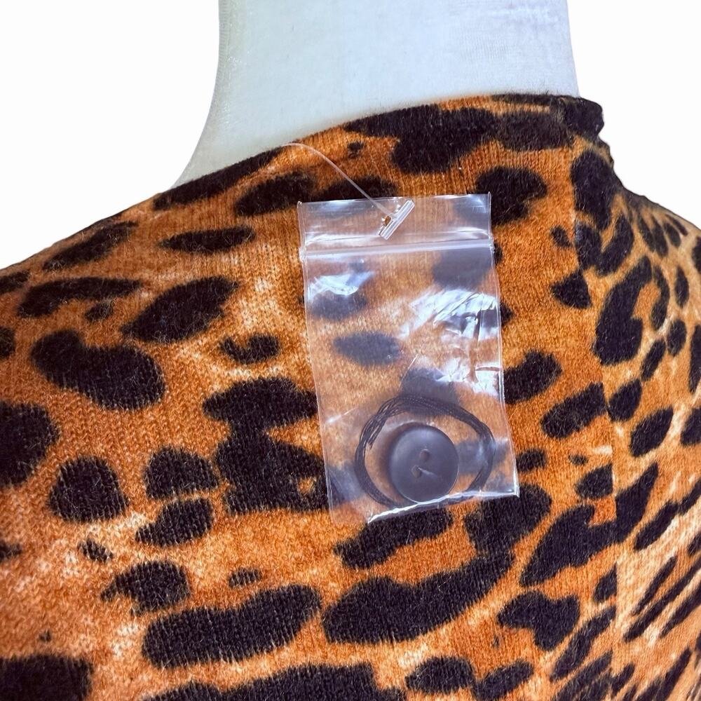 Cozy Chic By Jamie Gries Jaguar Print Kimono Sweater Missy One Size Office Siren - Picture 5 of 10